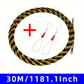 30m Flexible Wire Cable Puller Kit - Professional Fish Tape for Electrical & Telecom Installation