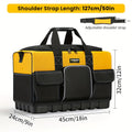 Heavy Duty Tool Bag - Wide Mouth Professional Electrician Tool Bag with Molded Bottom