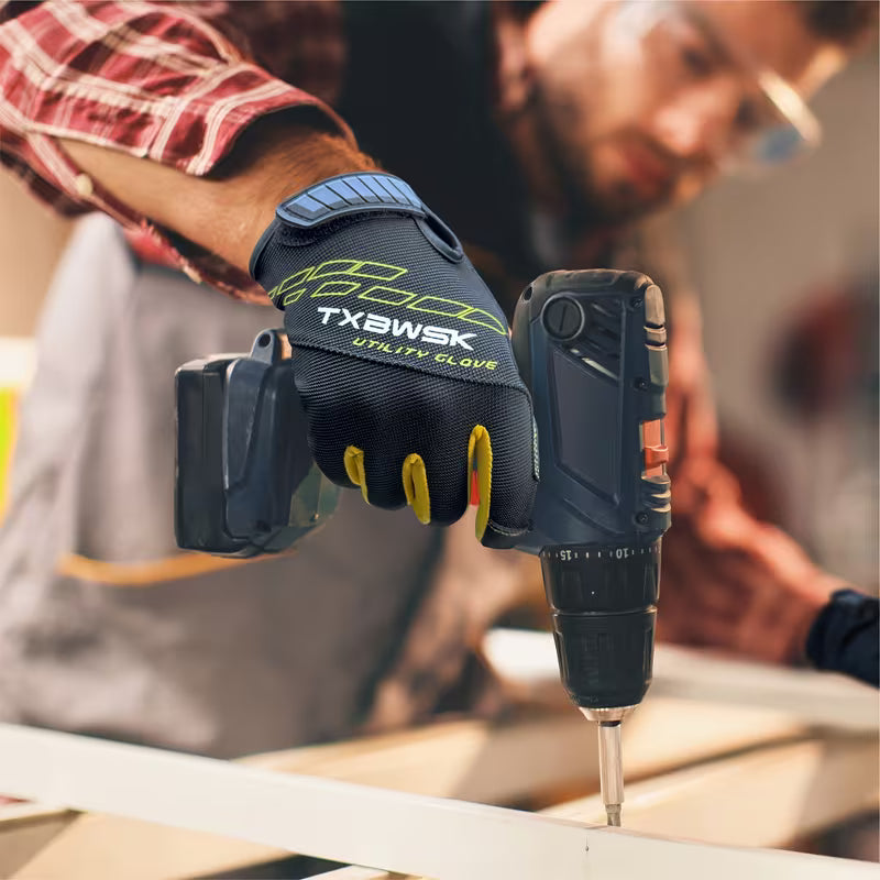 Performance Work Gloves - Touch Screen Compatible Mechanic Gloves for Electricians