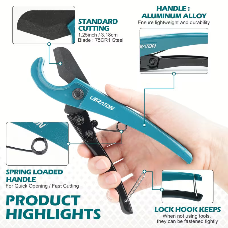 PEX Pipe Cutter 32mm - Professional Tube Cutting Tool for PEX, PVC & PPR